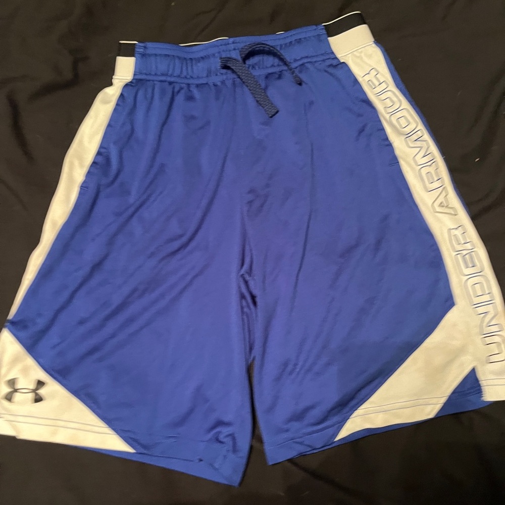 Boys Under Armour YLG athletic shorts.